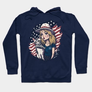 Patriotic Cat Mother Hoodie